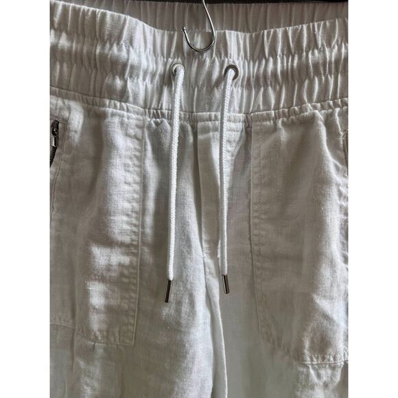 Womans White Athleta Cabo Linen Joggers | Size 2 | Excellent Condition - Picture 3 of 7